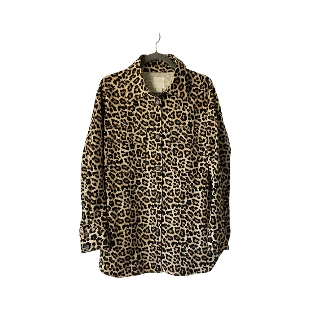 H&M Leopard Print Button Down Shirt
